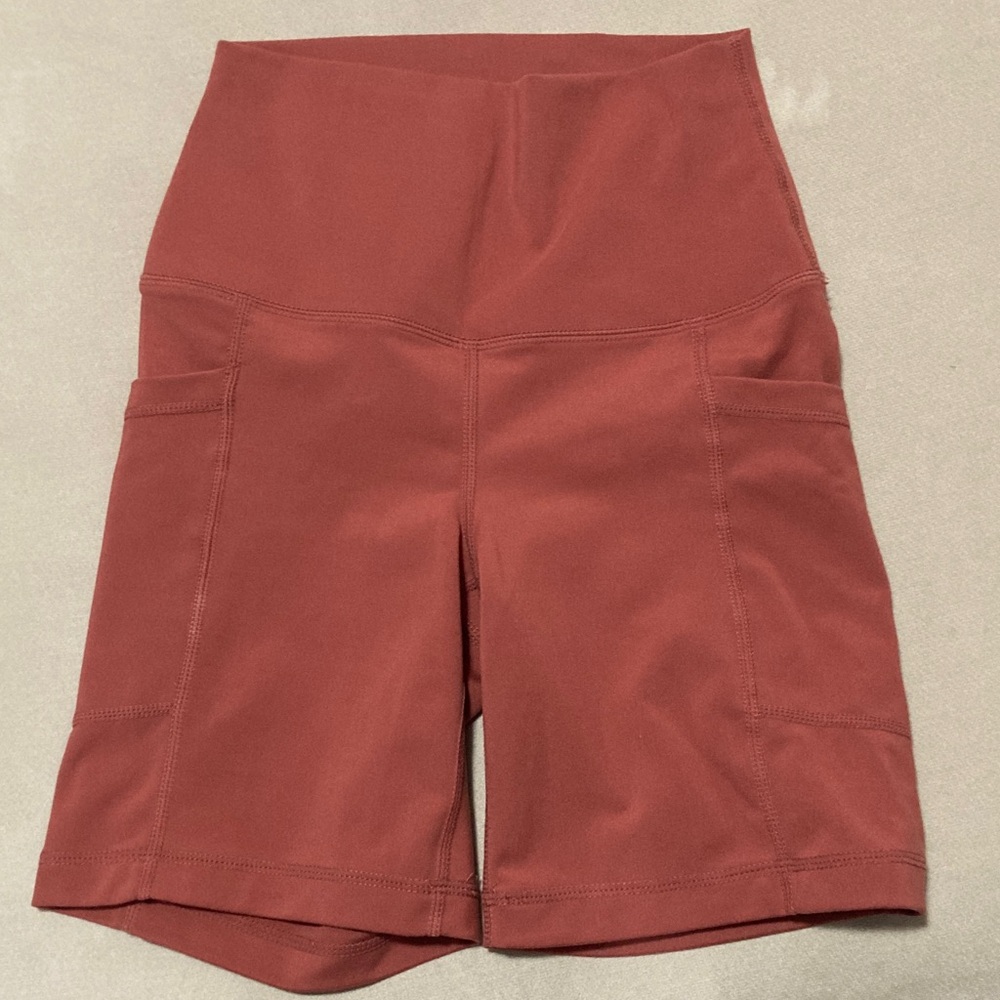 Yogalicious High-Waisted Terracotta Shorts